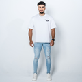 Light Blue Fitted Ripped Jean