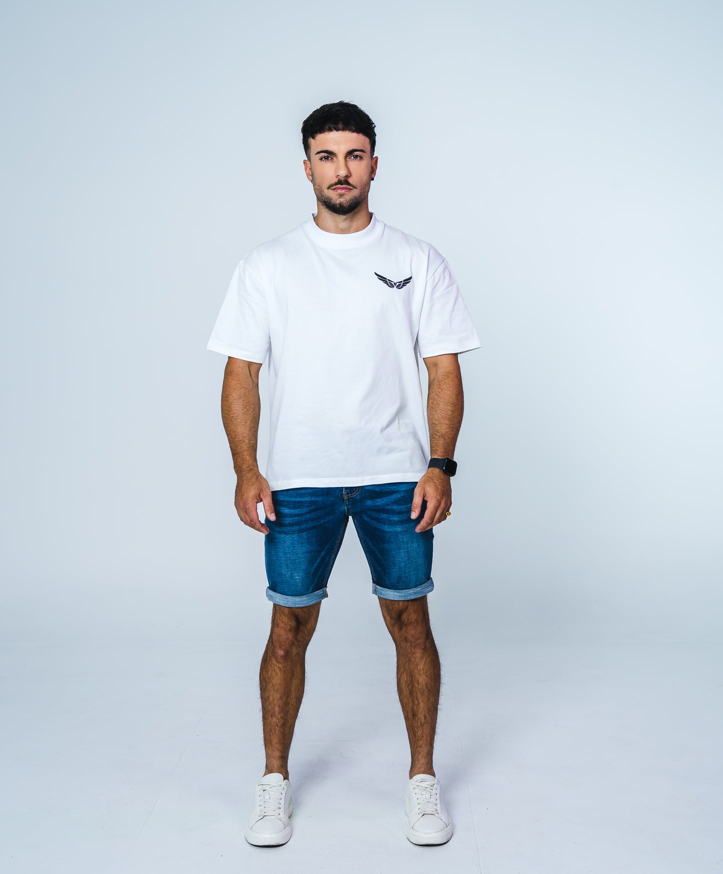 Dark Blue Fitted Jean Short