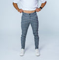 Dark Grey Checkered Fitted Chino